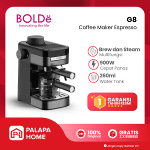 BOLDe Espresso Coffee Maker G8 Frothing | Mesin Kopi Otomatis Steam Brew Multifungsi