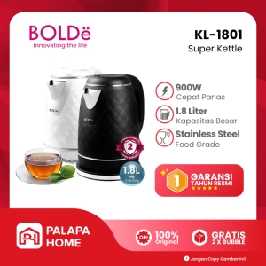 BOLDe Electric Kettle Polaris KL-1801 1.8 Liter | Teko Listrik Ceret Pemanas Air Stainless Steel
