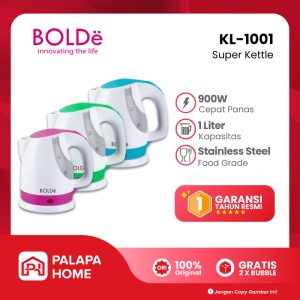 BOLDe Electric Kettle Elite Series KL-1001 1 Liter | Teko Listrik Ceret Pemanas Air Stainless Steel
