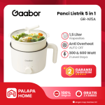 Gaabor Panci Listrik 1.5L Electric Slow Cooker Anti Lengket Penghangat Kuah Makanan Kukusan GR-N15A