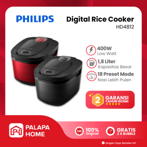 Philips Digital Rice Cooker HD4812 Magicom Kapasitas 1.8 Liter | Penanak Nasi Multifungsi Low Watt