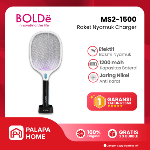 BOLDe Raket Anti Nyamuk Listrik | Super Swatter Lampu UV Charger Original Kuat Dan Awet MS2-1500