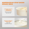 Gaabor Panci Listrik 1.5L Electric Slow Cooker Anti Lengket Penghangat Kuah Makanan Kukusan GR-N15A - Image 6
