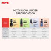 Mito Slow Juicer Fresca Grande 900ml | Pemeras Jeruk Buah Sayur Tanpa Ampas Besar Low Watt SJ1200 - Image 6