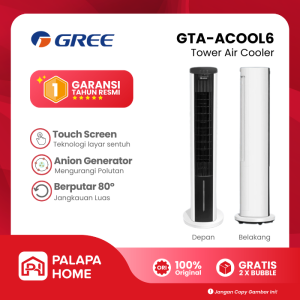 Gree Air Cooler Tower Fan GTA-ACOOL6 6 Liter | Kipas Penyejuk Udara Ruangan 6L Aromaterapi Portable