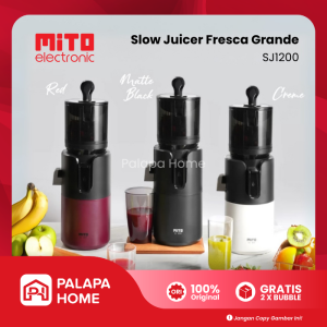 Mito Slow Juicer Fresca Grande 900ml | Pemeras Jeruk Buah Sayur Tanpa Ampas Besar Low Watt SJ1200