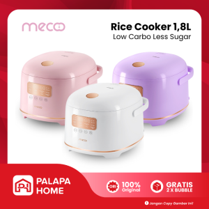 Mecoo Rice Cooker Low Carbo Less Sugar 1.8 Liter | Mejikom Mecoo Low Watt Magic Com Meco Rendah Gula