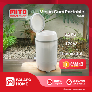 Mito Mesin Cuci Portable 1 Tabung Kapasitas Kecil 3,5 kg | Mini Washing Machine WM1