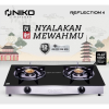 Niko Kompor Kaca 2 Tungku | Gas Stove Tempered Glass 2 Burner Hitam Mewah | Reflection Series - Image 5