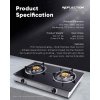 Niko Kompor Kaca 2 Tungku | Gas Stove Tempered Glass 2 Burner Hitam Mewah | Reflection Series - Image 8